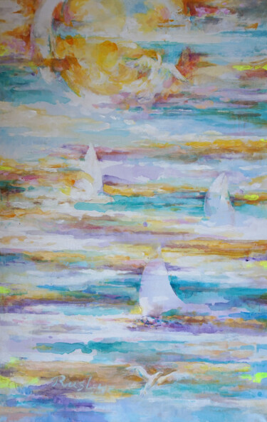 Wind of freedom Peinture intitulée "Wind of freedom" par Ruslan Pushkash, Œuvre d'art originale, Huile