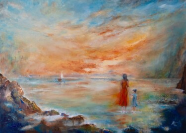 Peinture intitulée "Rêverie" par Michèle Labbrecayla, Œuvre d'art originale, Huile