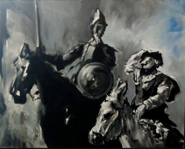 Don Quichotte I Peinture intitulée "Don Quichotte I" par Jsroosenys, Œuvre d'art originale, Acrylique Monté sur Châssis en bois