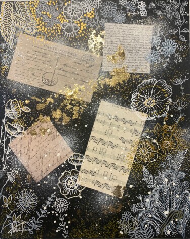 Peinture intitulée "Méli-Mélodie" par Claire Morand, Œuvre d'art originale, Acrylique Monté sur Carton