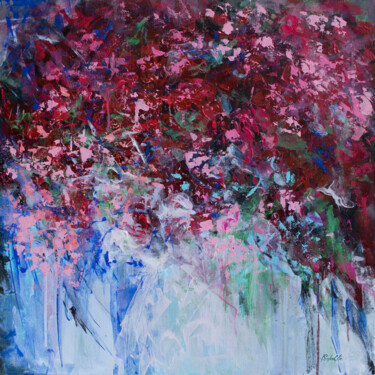 Mediterranean Blossom 2 Painting titled "Mediterranean Bloss…" by Kateryna Solodka (Katia Solodka), Original Artwork, Acrylic Mounted on Wood Stretc…