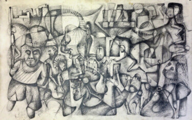 Drawing titled "Morpheus" by Cristian Michelle, Original Artwork, Graphite