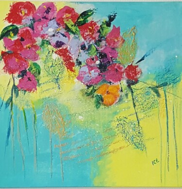 Pintura titulada "Flower story 4" por Gaby Denninger - Burgy - Ice -, Obra de arte original, Acrílico