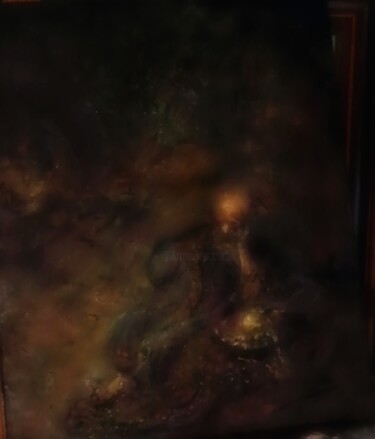 绘画 标题为“D'après Rembrandt,…” 由Amazeigh Bouzékri, 原创艺术品, 油 安装在木质担架架上