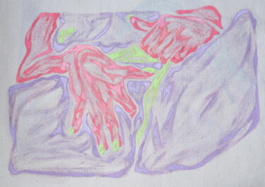 Violet girl with pink hands 绘画 标题为“Violet girl with pi…” 由Lola Marinn, 原创艺术品, 油