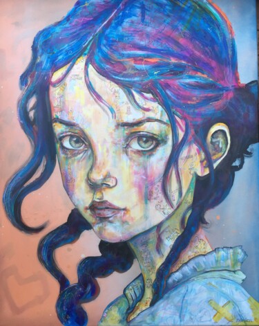 Peinture intitulée "NeunOeil" par Pascal Fairier, Œuvre d'art originale, Acrylique