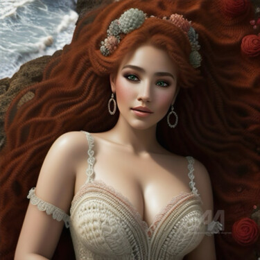 数字艺术 标题为“Lady Pam Ella” 由Davina Dugnas, 原创艺术品, 数字油画