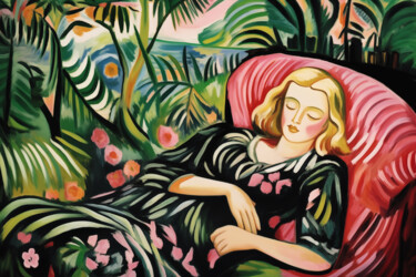 数字艺术 标题为“Die Blonde Frau Trä…” 由Frank Daske, 原创艺术品, 数字油画