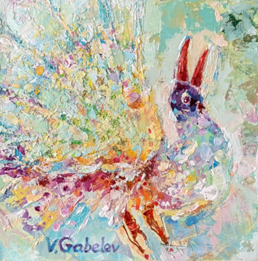 Painting titled "Bird 02" by Vlad Gabelev, Original Artwork, Acrylic