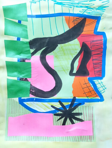 Collages intitulée "Balkbrug 2" par Ronnie Kolner, Œuvre d'art originale, Collages