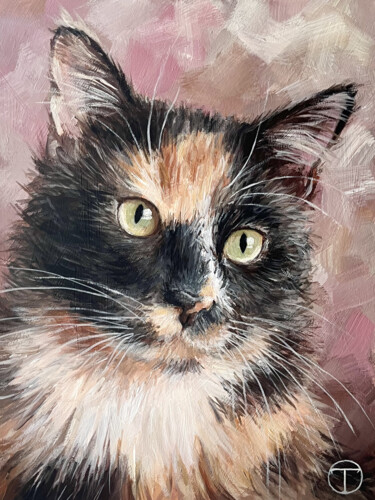 제목이 "Cat 35"인 미술작품 Olia Tomkova로, 원작, 아크릴