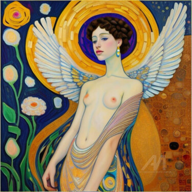 数字艺术 标题为“Angelic Dream” 由Davina Dugnas, 原创艺术品, 数字油画