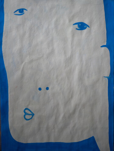 Painting titled "Head #2" by Pavlo Ponomarenko, Original Artwork, Acrylic