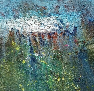 Painting titled "Monsoon days" by Dnyaneshwar Dhavale, Original Artwork, Acrylic