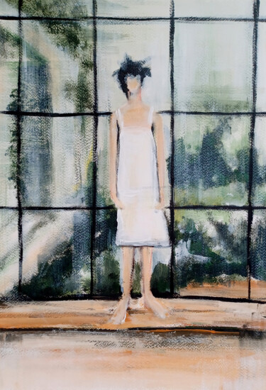 The glass house Peinture intitulée "The glass house" par Katarina Branisova, Œuvre d'art originale, Acrylique