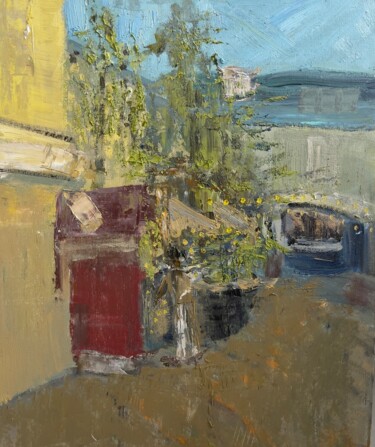 Pittura intitolato "Little street" da Elena Kovalskaia, Opera d'arte originale, Olio