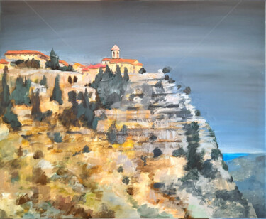 Peinture intitulée "Gourdon" par Paul Lebrun, Œuvre d'art originale, Acrylique