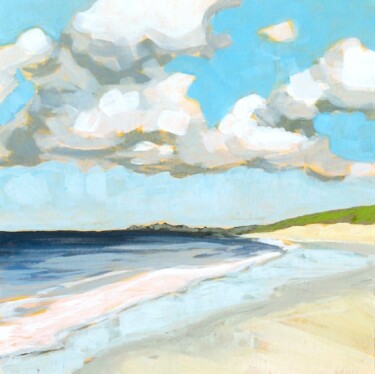 제목이 "Plage de Kerlouan 1"인 미술작품 Gurvan Beubry로, 원작, 구아슈