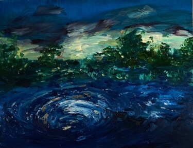 Painting titled "Whirlpool" by Felix Concepcion, Original Artwork, Oil