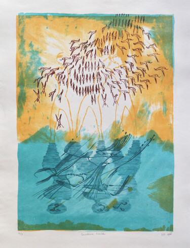 印花与版画 标题为“Convulsions Troubles” 由Barbara Viel, 原创艺术品, 光刻技术