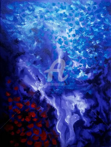 绘画 标题为“DREAM 1” 由Constantin Popescu, 原创艺术品, 油 安装在木质担架架上