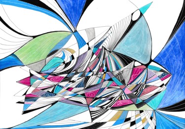 "Dans les profondeurs" başlıklı Tablo Arnaud Dromigny tarafından, Orijinal sanat, Akrilik