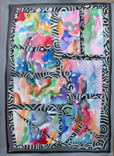 Peinture intitulée "M  08-24-1" par Philip Moreau, Œuvre d'art originale, Aquarelle