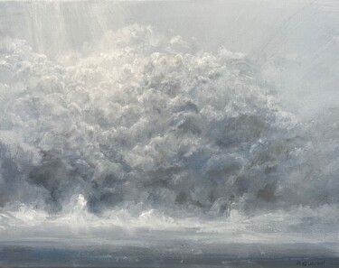 Painting titled "Celestine Light" by Roger Quesnel, Original Artwork, Acrylic Mounted on Wood Stretcher frame