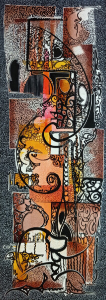 Pittura intitolato "057" da Aziz Stitou, Opera d'arte originale, Acrilico