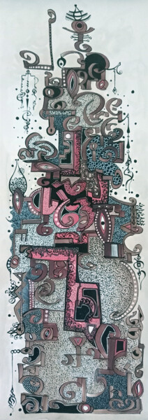Peinture intitulée "067" par Aziz Stitou, Œuvre d'art originale, Acrylique