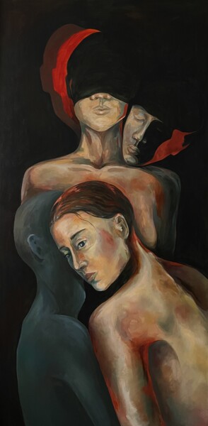IS IT THEM? Painting titled "IS IT THEM?" by Tayisiya Shovgelia, Original Artwork, Acrylic