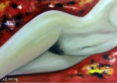 Symbolic Nude ArtㅡSensual Expression on a Fiery Canvas 绘画 标题为“Symbolic Nude ArtㅡS…” 由Yeon-Gyeong Seo (Seo), 原创艺术品, 油