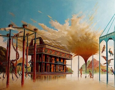 Peinture intitulée "Pandora's box" par John Haanstra, Œuvre d'art originale, Huile