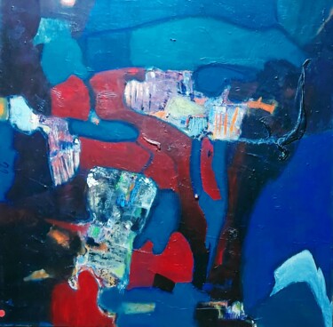 Painting titled "Morceaux choisis 2" by Monique Morellec, Original Artwork, Acrylic Mounted on Wood Stretcher frame