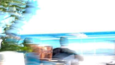 Fotografie getiteld "BLUE Bord de Mer -…" door Michel Akrich, Origineel Kunstwerk, Digitale fotografie