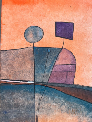 Pintura intitulada "Ab Maj - Research o…" por Arnaud Quercy, Obras de arte originais, Aquarela
