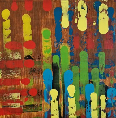 Schilderij getiteld "Good Times" door Anastasiia Doro, Origineel Kunstwerk, Acryl Gemonteerd op Frame voor houten brancard