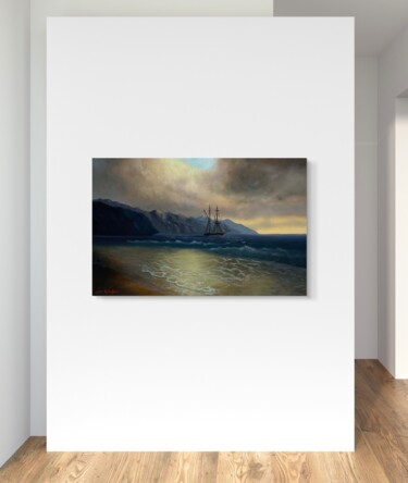 The magic of the sea surf. Painting titled "The magic of the se…" by Lara Wasiljewa, Original Artwork, Oil