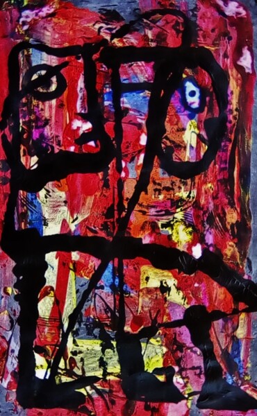 Peinture intitulée "problème non résolu…" par Francisco Mendes, Œuvre d'art originale, Acrylique