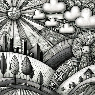 数字艺术 标题为“Intricate Solitude:…” 由Alberto Capitani, 原创艺术品, AI生成的图像