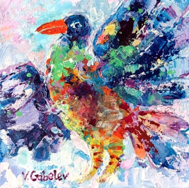 Painting titled "Bird 07 (from the s…" by Vlad Gabelev, Original Artwork, Acrylic
