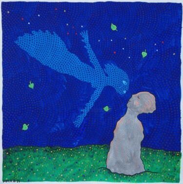 "Âme sœur, sœur d'âme" Peinture intitulée ""Âme sœur, sœur d'â…" par Laurent Mangepapier, Œuvre d'art originale, Aquarelle