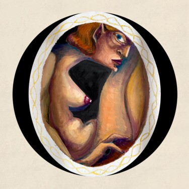 绘画 标题为“Observation” 由Valeriia Marchuk, 原创艺术品, 油 安装在木板上