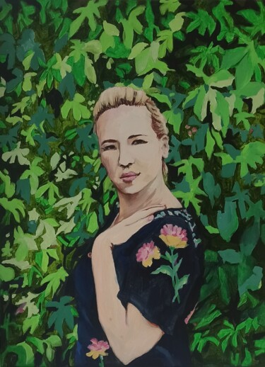 Custom Painting From Photo, Family Portrait on Canvas 绘画 标题为“Custom Painting Fro…” 由Svetlana Sindere, 原创艺术品, 油 安装在木质担架架上