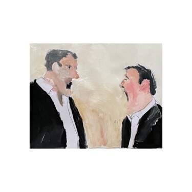 Schilderij getiteld "Conflict" door Irfan Ajvazi, Origineel Kunstwerk, Acryl