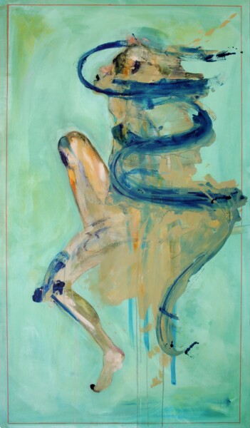 Painting titled "The seduction of kn…" by Daniel Derderian, Original Artwork, Oil Mounted on Wood Stretcher frame