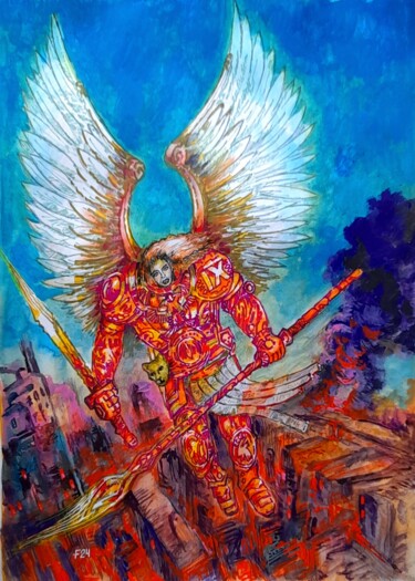 Painting titled "Сангвиний." by Victor Filippsky, Original Artwork, Acrylic
