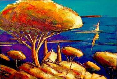 Peinture intitulée "Méditerranée-1" par Caballero Ignacio Pérez, Œuvre d'art originale, Acrylique Monté sur Châssis en bois