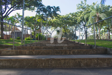 Photographie intitulée "Stairs to the park" par Evargas, Œuvre d'art originale, Photographie numérique
