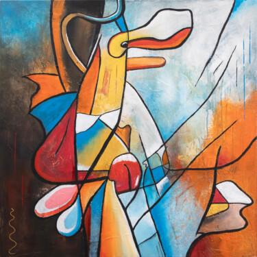Peinture intitulée "THE BIRD OF PARADISE" par Ivo Pfeil, Œuvre d'art originale, Acrylique